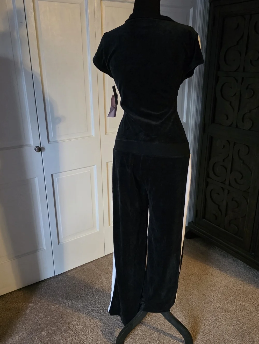 Jennifer Lopez JLO Original Navy Velour Zip-Up Jumpsuit Y2K Size L NWT